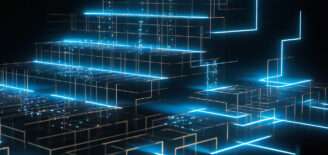 abstract technology staircase background