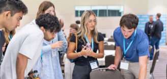 Xterns participate in the Emerging Talent Showcase during TechPoint’s Community Connect, sharing their work and connecting with attendees.