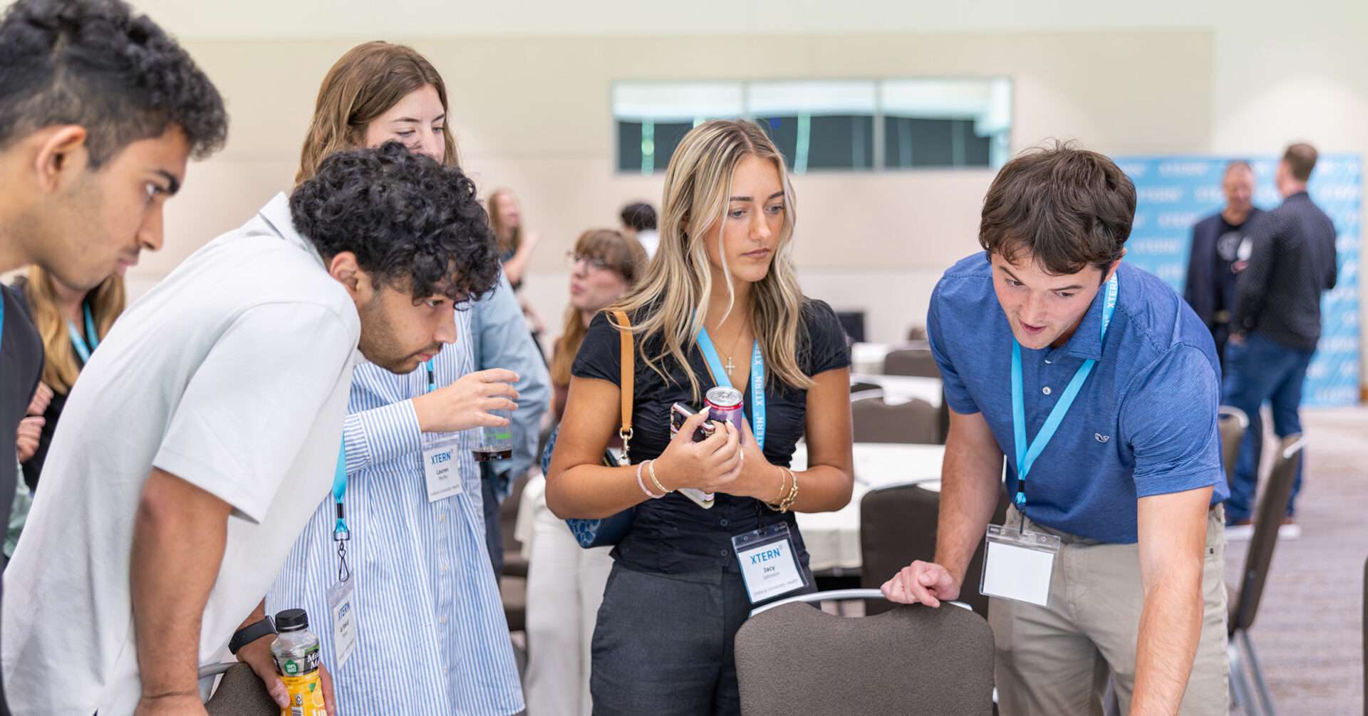 Xterns participate in the Emerging Talent Showcase during TechPoint’s Community Connect, sharing their work and connecting with attendees.